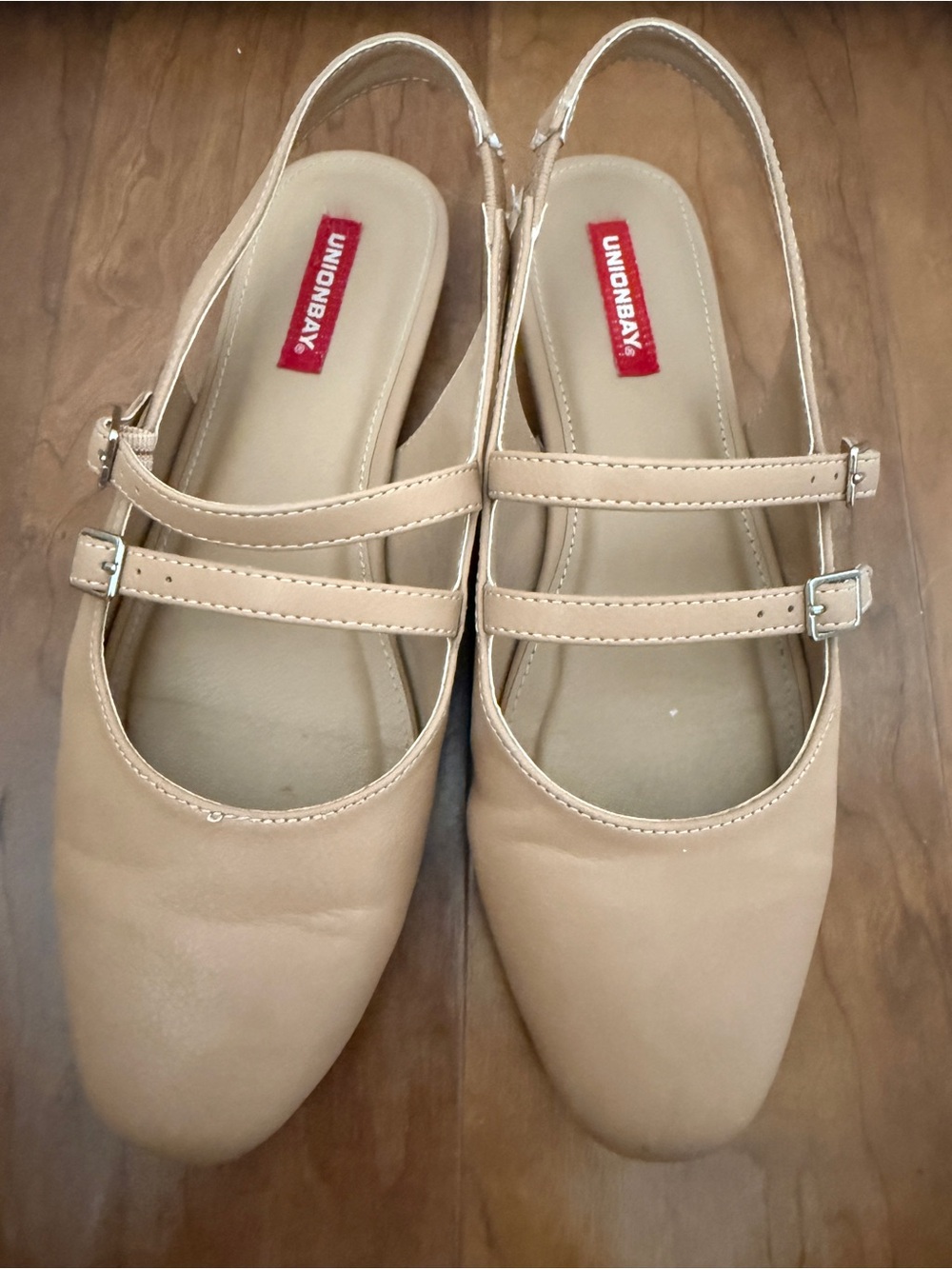 🌻5/$16🌻Unionbay Women's Beige Slingback Flats with Double Straps